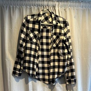 Black and White Checkered Flannel